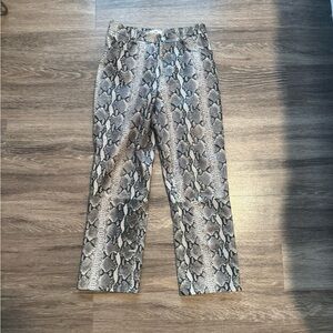 LPA 417 Snakeskin Leather Pants